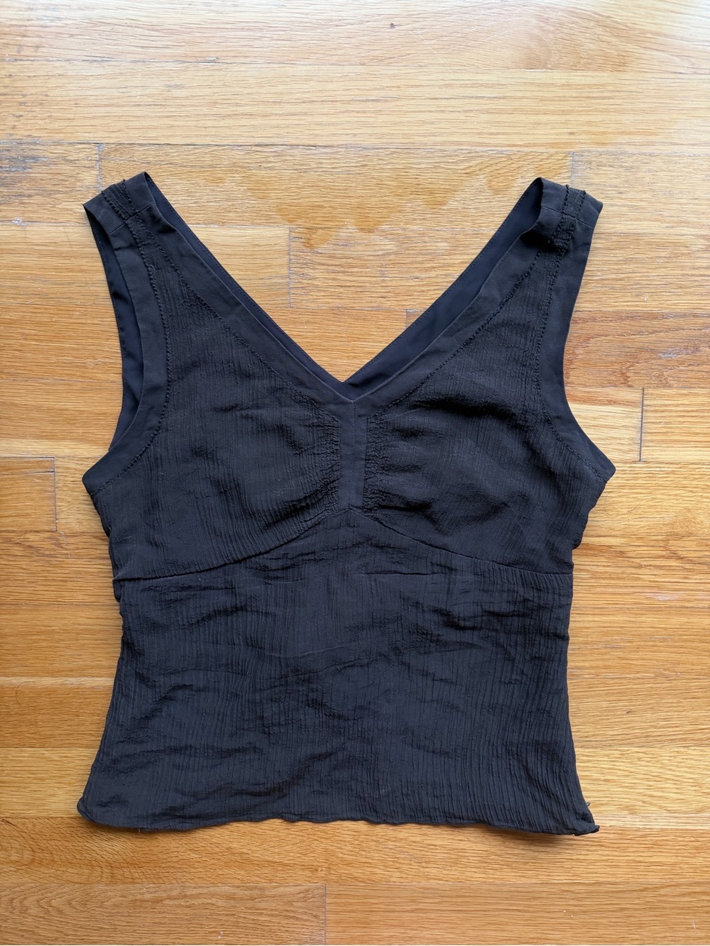 Vintage Ann Taylor Dark Brown Tie-Waist Top – Size Small/4